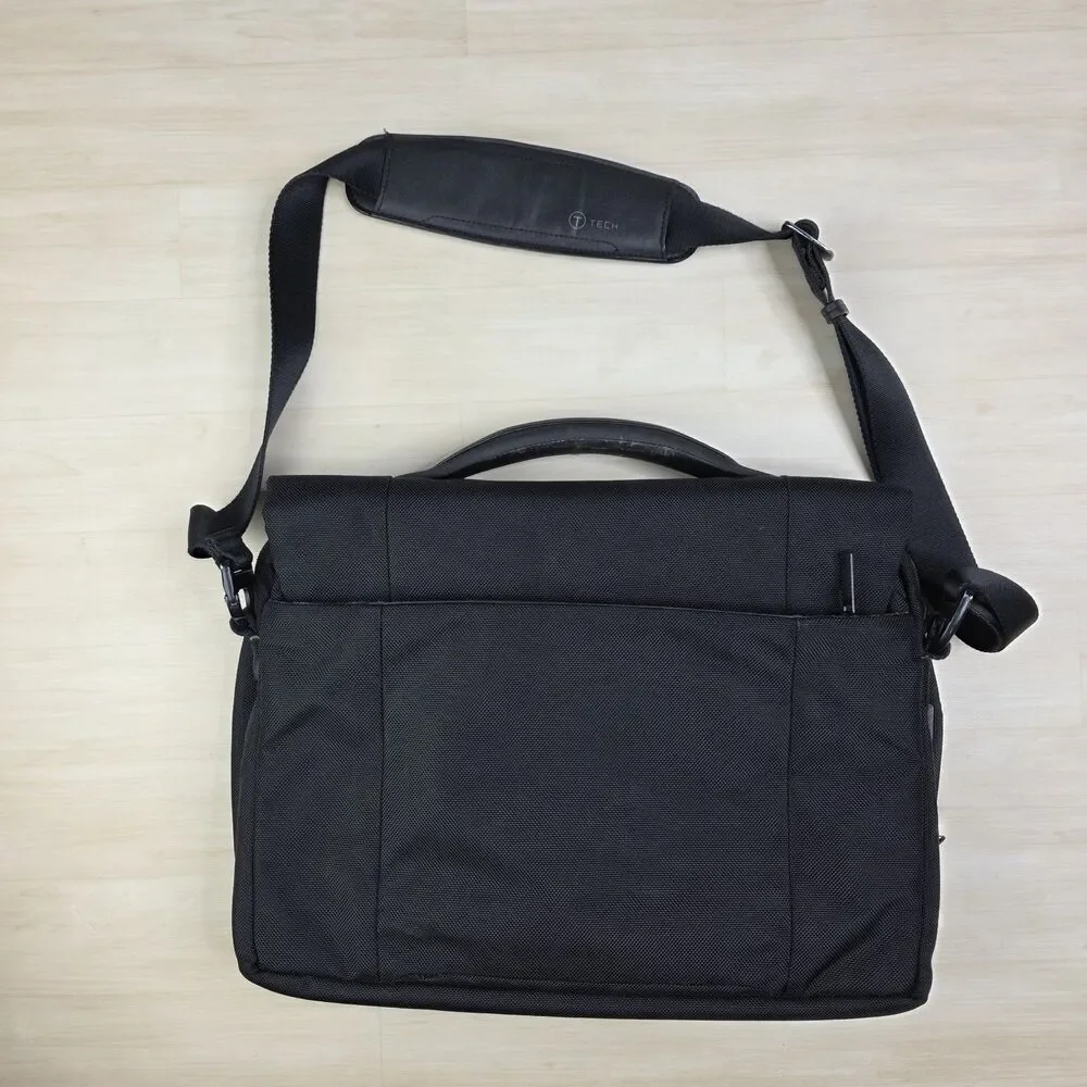 TUMI T-Tech Laptop Flap Brief Messenger Bag Briefcase Crossbody 058627D‎ Black